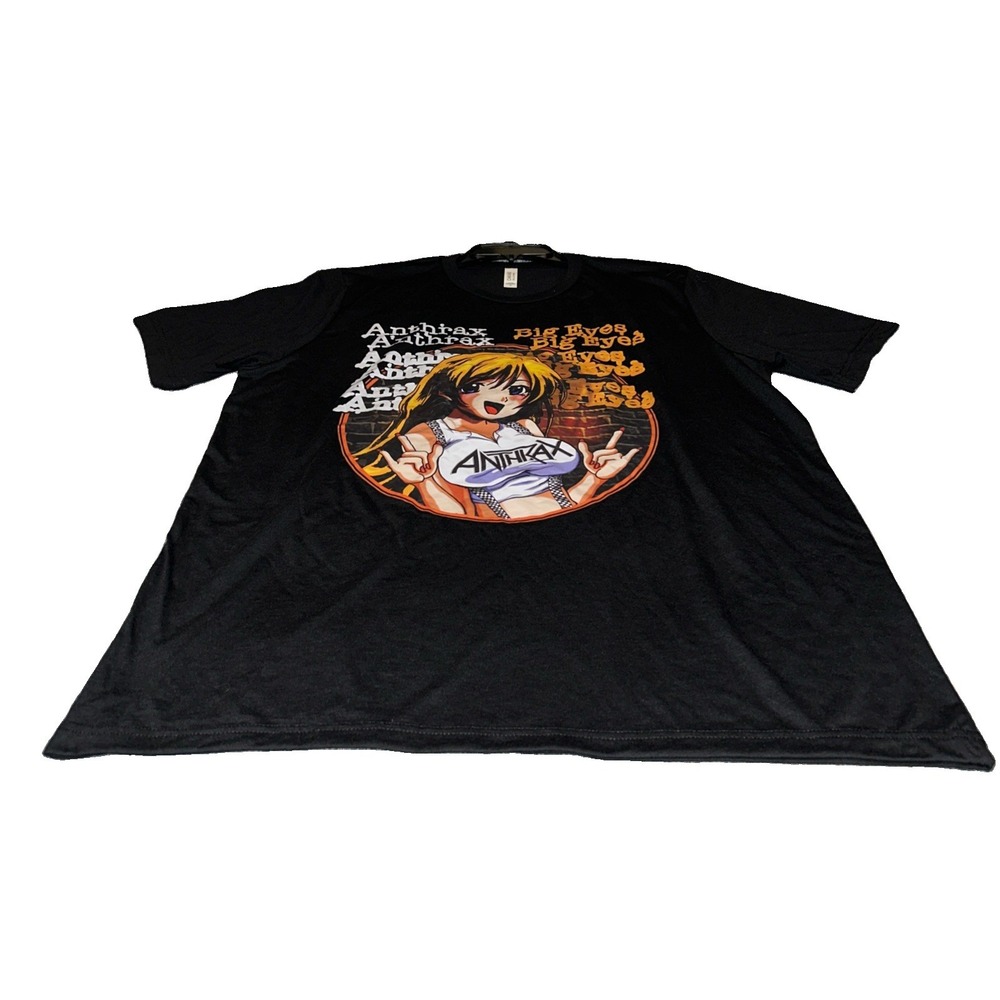 Anthrax Anthems Big Eyes Graphic Print Men's XL Black T-Shirt